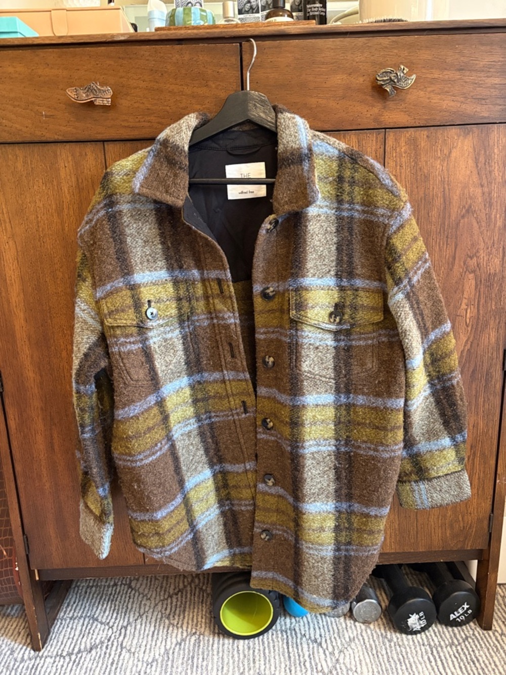 Wilfred Black & Cream The Ganna Label Wool Shacket